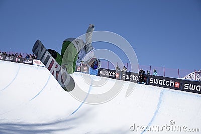 Snowboard Half Pipe Editorial Stock Photo