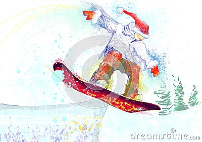 Snowboarder Vector Illustration