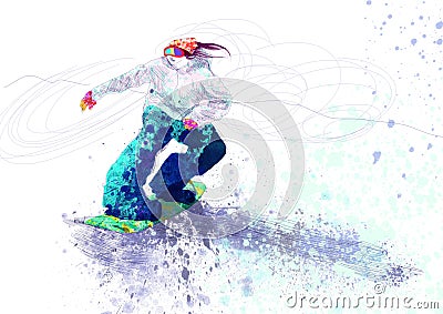Snowboarder Vector Illustration