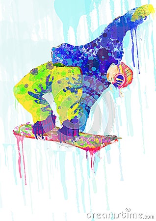Snowboarder Vector Illustration