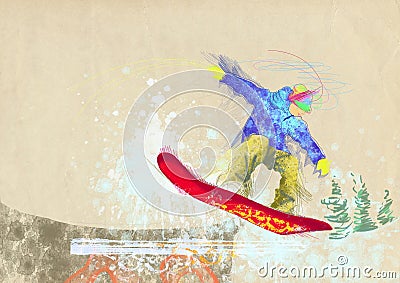 Snowboarder Vector Illustration