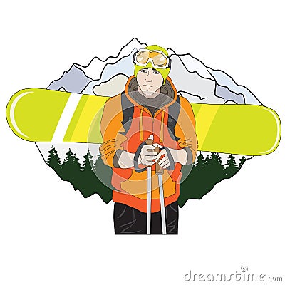 Snowboarder Vector Illustration