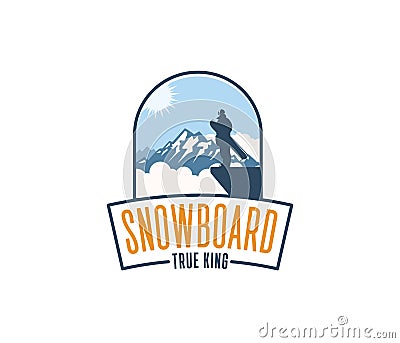 Snowboarding true king Stock Photo