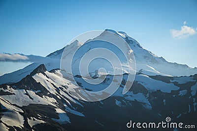 Snowcapped Mount Baker, Ptarmigan Ridge, Washington state Cascades Stock Photo