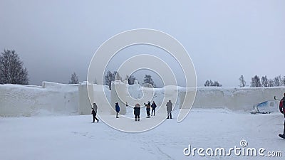 The SnowCastle of Kemi, Finland Editorial Stock Photo