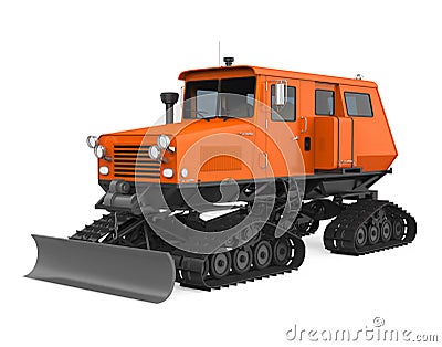 Snowcat Vehicle Isolated Stock Photo