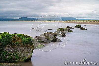 Snowdonia, a view from Harlech Beach Stock Photo