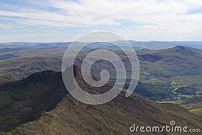 Snowdonia View from the summit Stock Photo