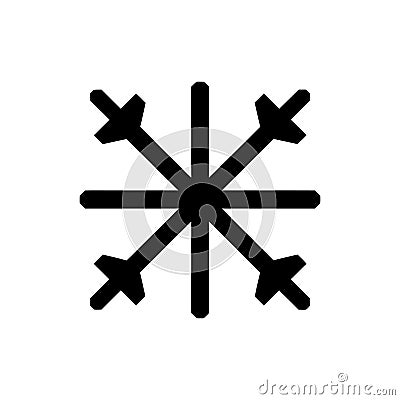 Snowdrift dazzle snowflake icon Vector Illustration