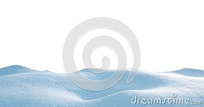 Snowdrift isolated on white background.Winter snow background. A big snow drift Stock Photo