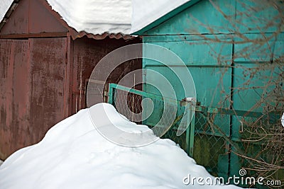 Abandoned barns or garages Stock Photo