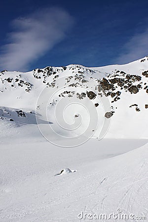Snowed mountain Stock Photo