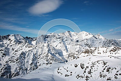 Snowed mountains Stock Photo