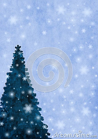 Snowfall background Stock Photo