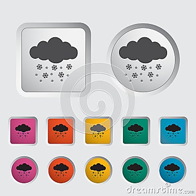 Snowfall single icon. Vector Illustration