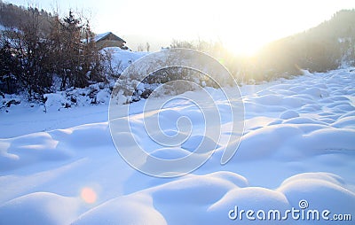 Snowfield Stock Photo