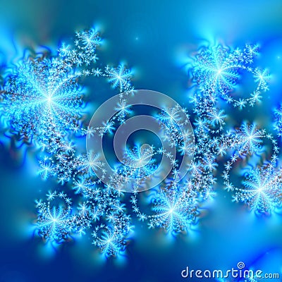 Snowflake Abstract Background Template Stock Photo