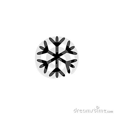 Snowflake Black Icon Vector Illustration