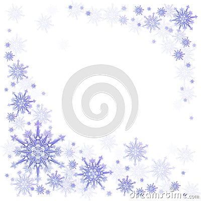 Snowflake on a blue Stock Photo