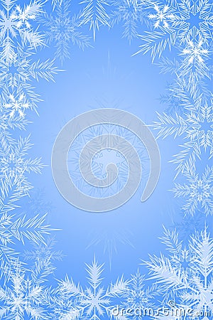 Snowflake blue background Vector Illustration
