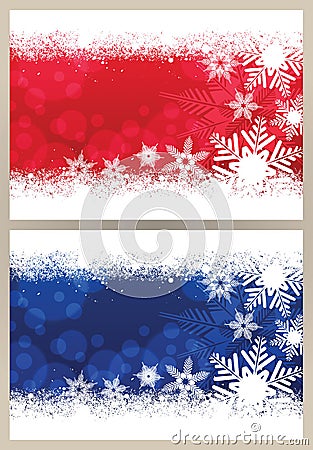 Snowflake Christmas Card Vector Illustration