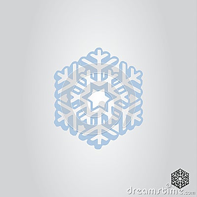 snowflake icon, sign and symbol vector illustration Vector Illustration