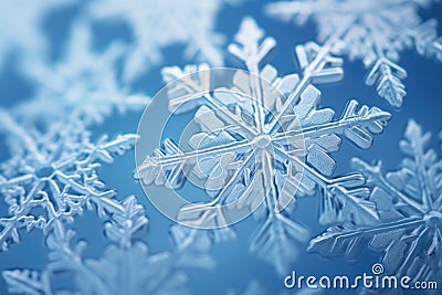 Snowflake close-up. Macro photo. A place to copy Stock Photo
