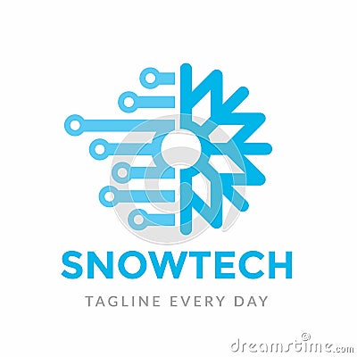 Snowflake connect logo design template Editorial Stock Photo