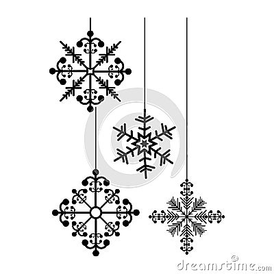 Snowflake creative icon image Vector Illustration