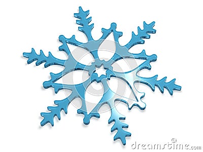 Snowflake 3d rendering Stock Photo