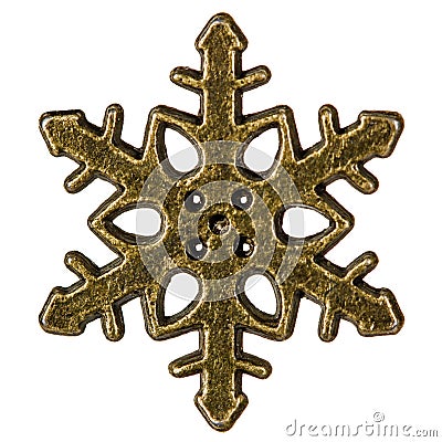 Snowflake, decorative element, isolated on white background Stock Photo