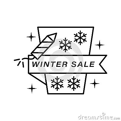 Snowflake fireworks icon. Simple line, outline vector elements of winter sale icons for ui and ux, website or mobile application Stock Photo