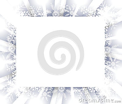 Snowflake Frame or Border Cartoon Illustration