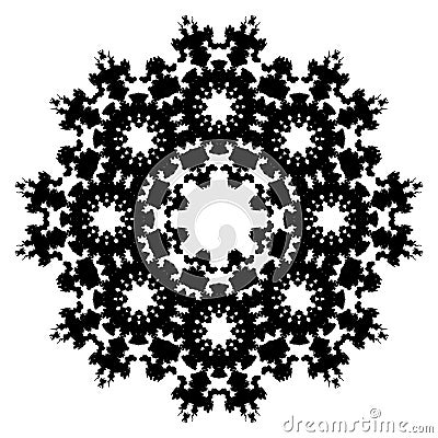 Snowflake Glyph Vector Symbol Vector Illustration