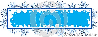 Snowflake grunge frame, elements for design, vector Vector Illustration