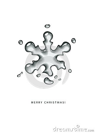 Snowflake isolated on white background Cartoon Illustration