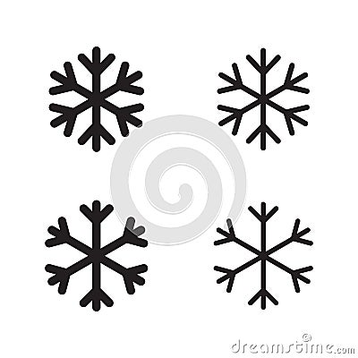 Snowflake line icon. snow icon isolated on white background. Symbol of winter, frozen, frost Vector Illustration