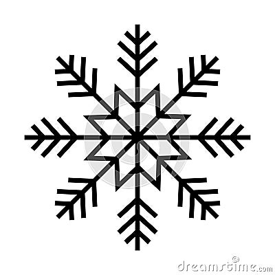 Snowflake line icon Vector Illustration