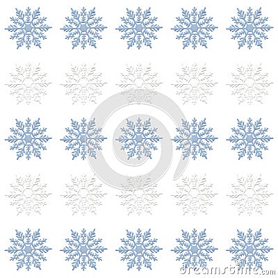Snowflake ornament silver winter decemeber snow background card blue paper Stock Photo