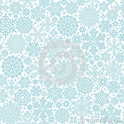 Snow crystals and doilies background. snowflake. Vector Illustration