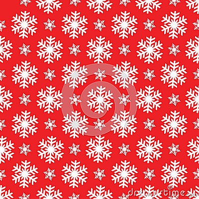 Snowflake pattern. Each snowflake is grouped individually for easy editing. Vector Illustration