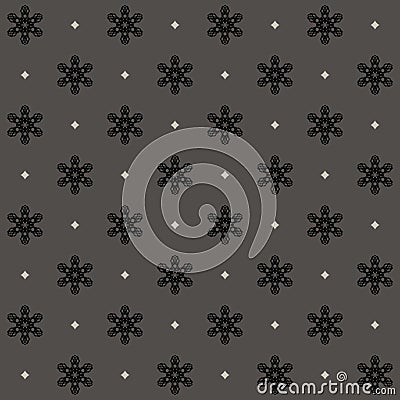 Snowflake pattern. Seamless vector background Vector Illustration