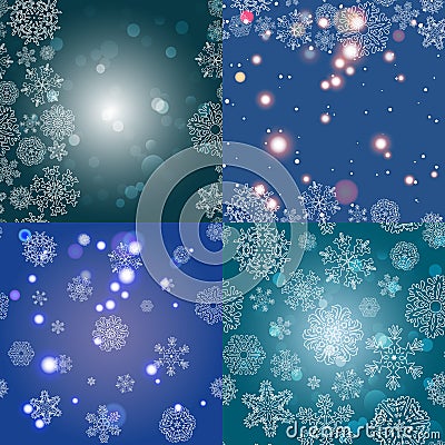 Snowflake Pattern. Seamless vector texture. Christmas and new year concept Vector Illustration