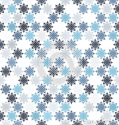 Snowflake pattern. Seamless vector winter background Vector Illustration