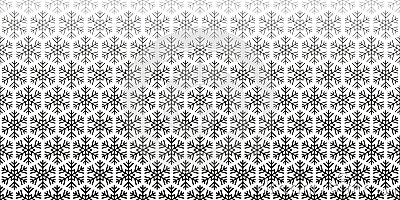 Snowflake seamless pattern. Repeating fades degrade snowflakes background. Repeated fadew texture. Gradation faded prints Vector Illustration