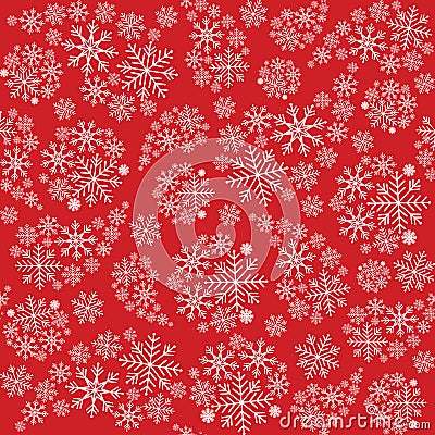 Snowflake pattern. Snowflakes background. Christmas pattern. Vector illustration Vector Illustration