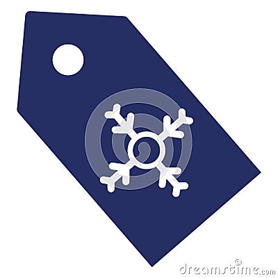Snowflake, tag Isolated Vector icon which can easily modify or edit Stock Photo