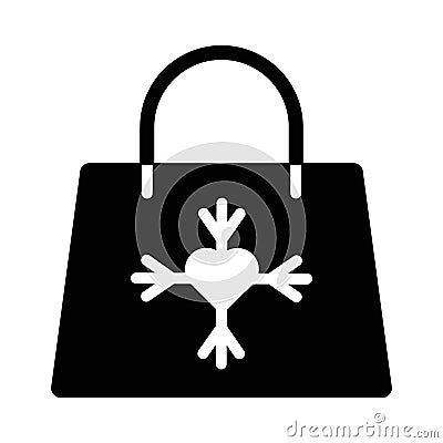 Snowflake tote Isolated Vector icon that can be easily modified or edited Vector Illustration