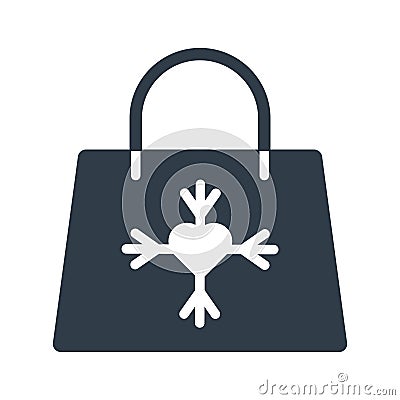 Snowflake tote Isolated Vector icon that can be easily modified or edited Vector Illustration