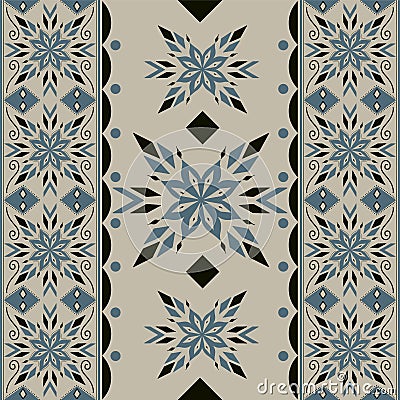 Snowflake vector pattern with an abstract frozen flower in winter for wallpaper, background, seasoning vector illustration Vector Illustration